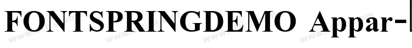 FONTSPRINGDEMO Appar字体转换